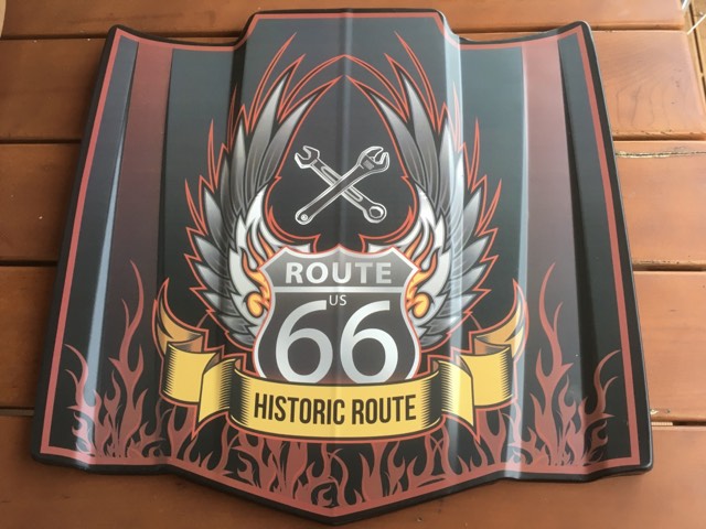 Motorhaube Historic Route 66 - Flames Firebird